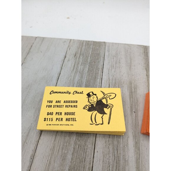 Vintage 1961 Monopoly Replacement Cards Chance Community Chest - Picture 3 of 6